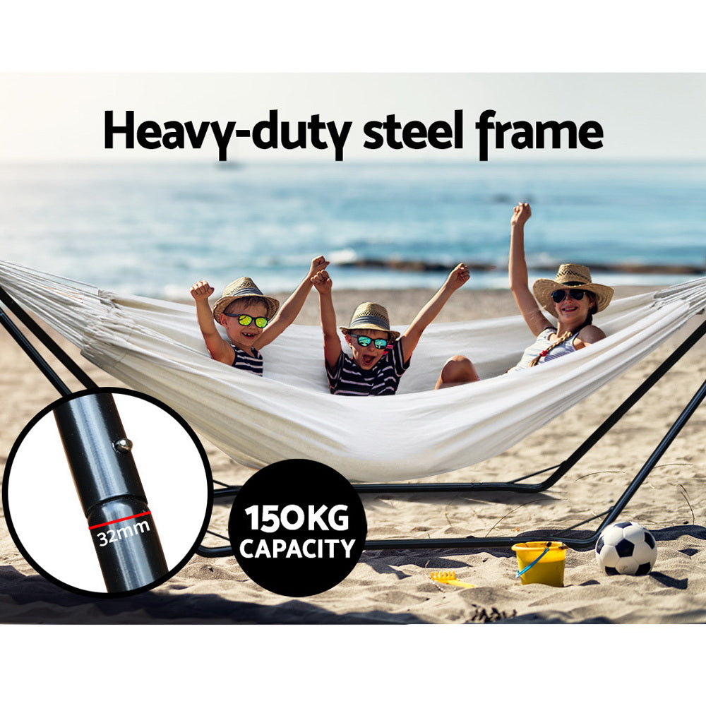 Hammock Bed with Stand Outdoor Camping Hammocks Steel Frame