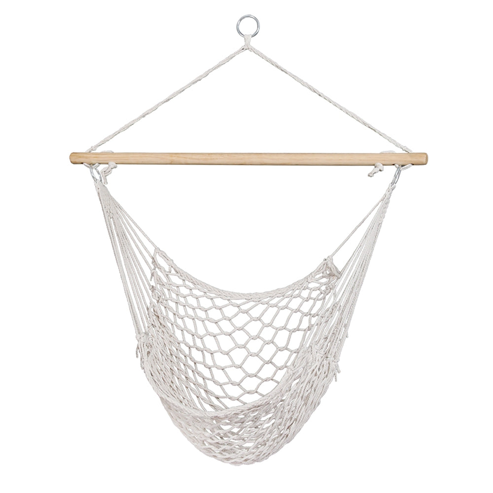 Hammock Chair Outdoor Hanging Camping Mesh Indoor Cream